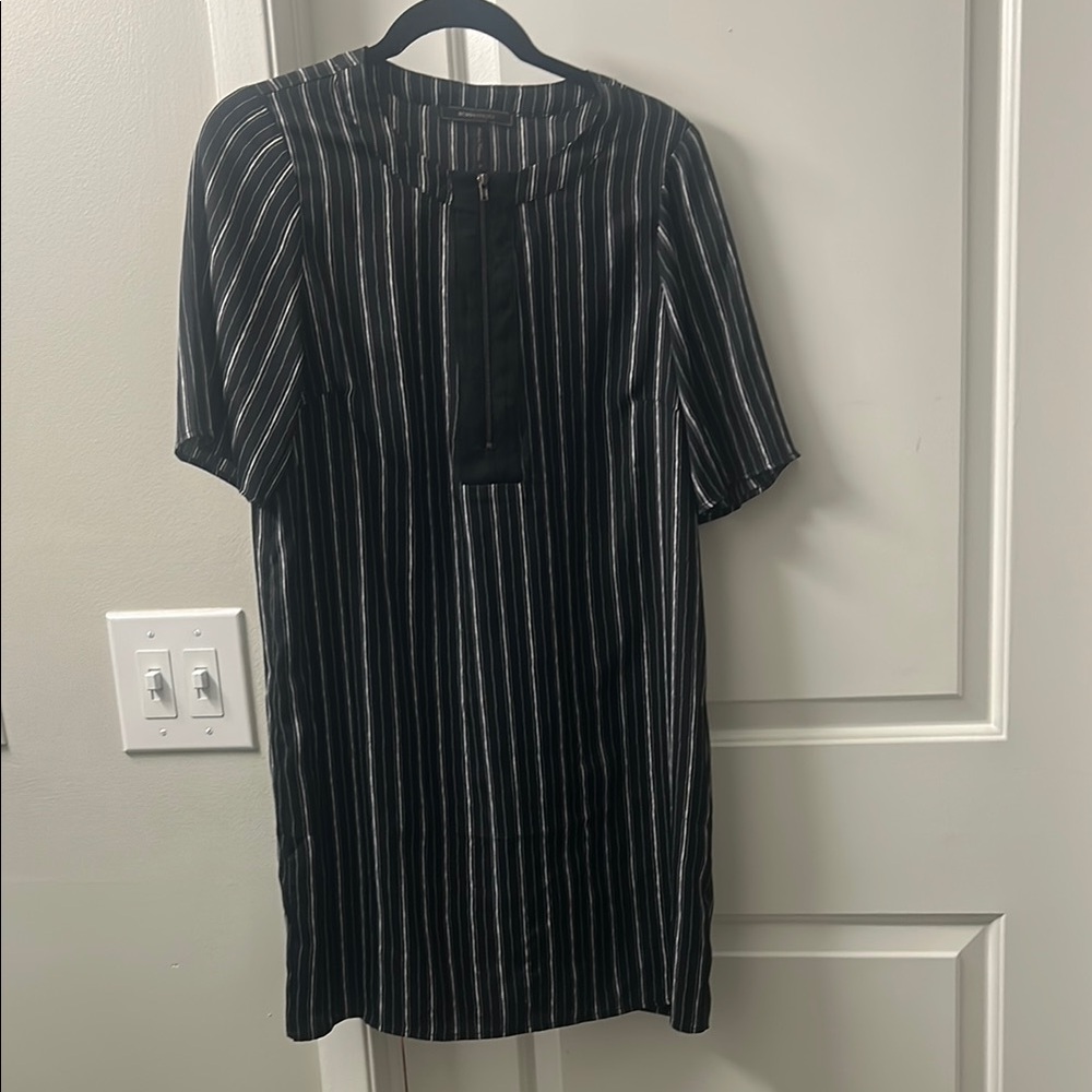 BCBG MaxAzria Black Striped Dress